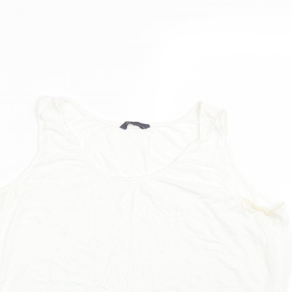 M&S Womens White   Basic Tank Size 22