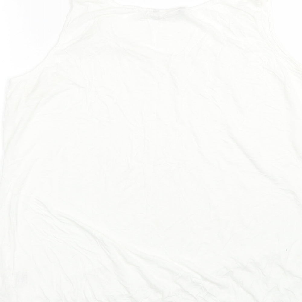 M&S Womens White   Basic Tank Size 22
