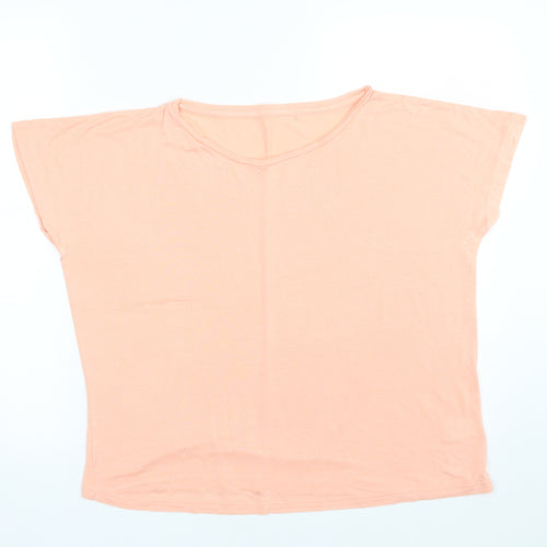 Preworn Womens Pink   Basic T-Shirt Size 10