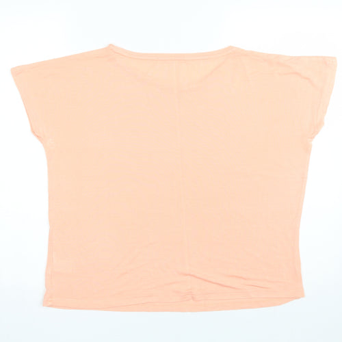 Preworn Womens Pink   Basic T-Shirt Size 10