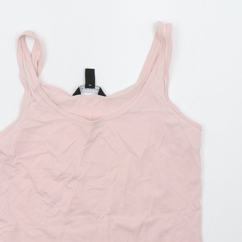 New Look Womens Pink   Basic Tank Size 6