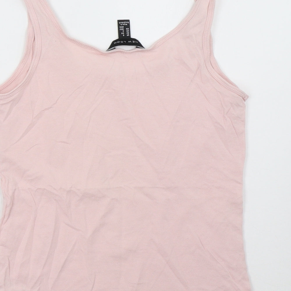 New Look Womens Pink   Basic Tank Size 6