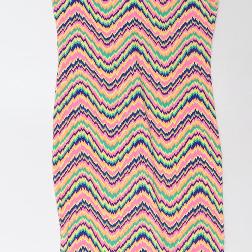 aislinn Womens Multicoloured Geometric  Bodycon  Size M