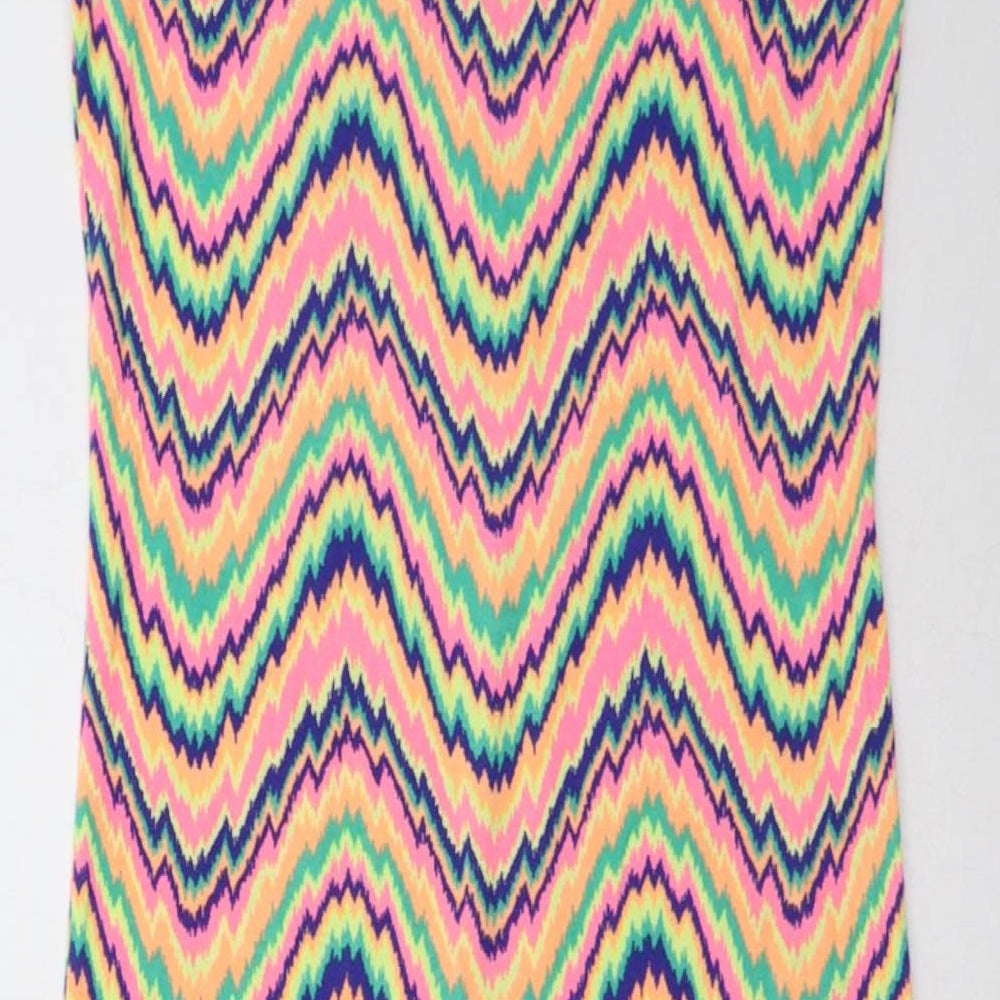 aislinn Womens Multicoloured Geometric  Bodycon  Size M
