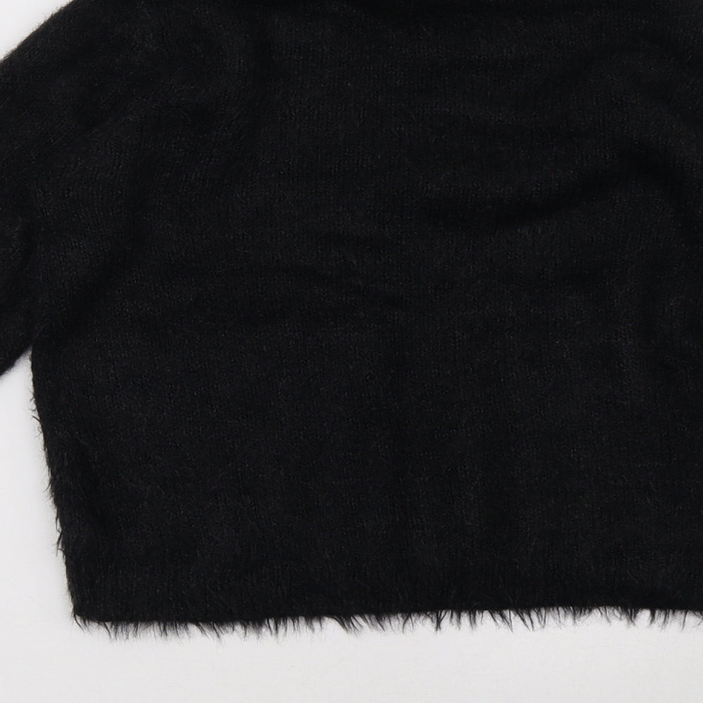 Brave Soul Womens Black   Pullover Sweatshirt Size S