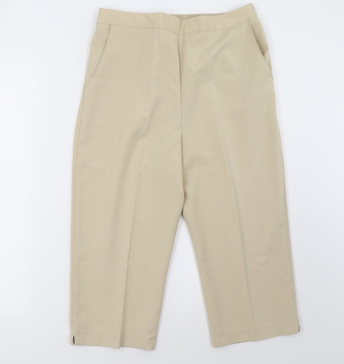 Preworn Womens Beige   Cropped Trousers Size 14 L22 in