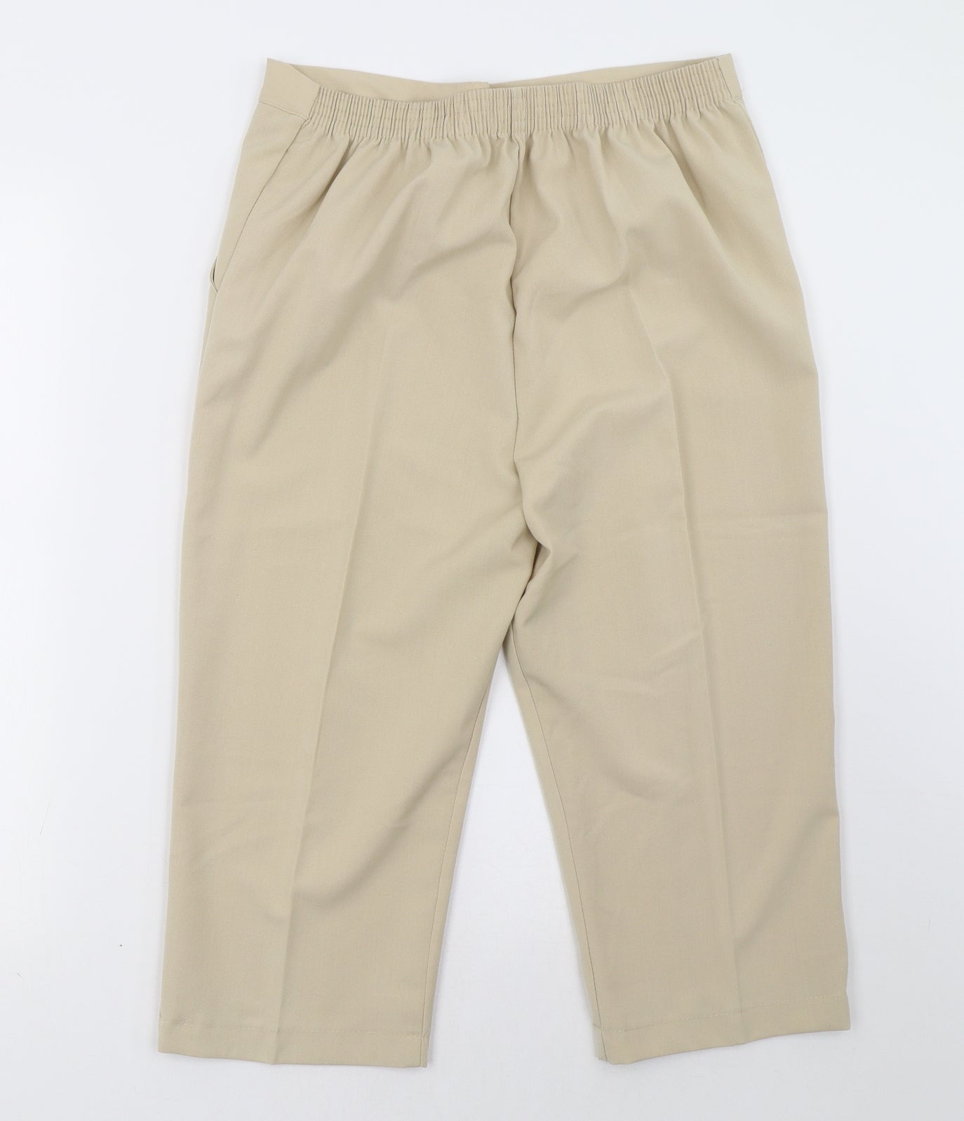 Preworn Womens Beige   Cropped Trousers Size 14 L22 in