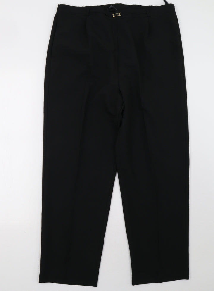 BM Womens Black Trousers Size 16 L32 in