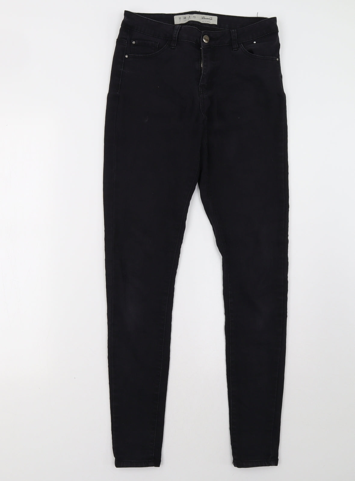 Primark Womens Black   Skinny Jeans Size 12 L32 in