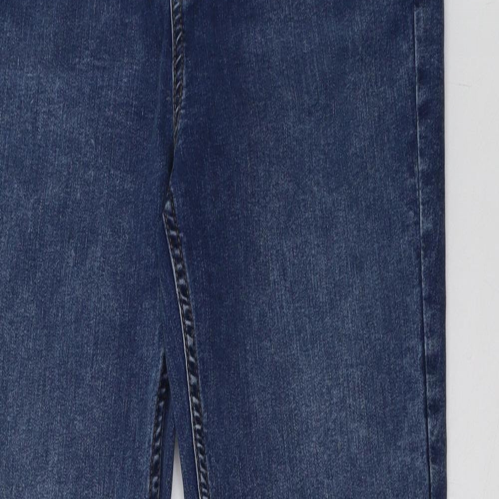 Marks and Spencer Womens Blue   Wide-Leg Jeans Size 12 L32 in