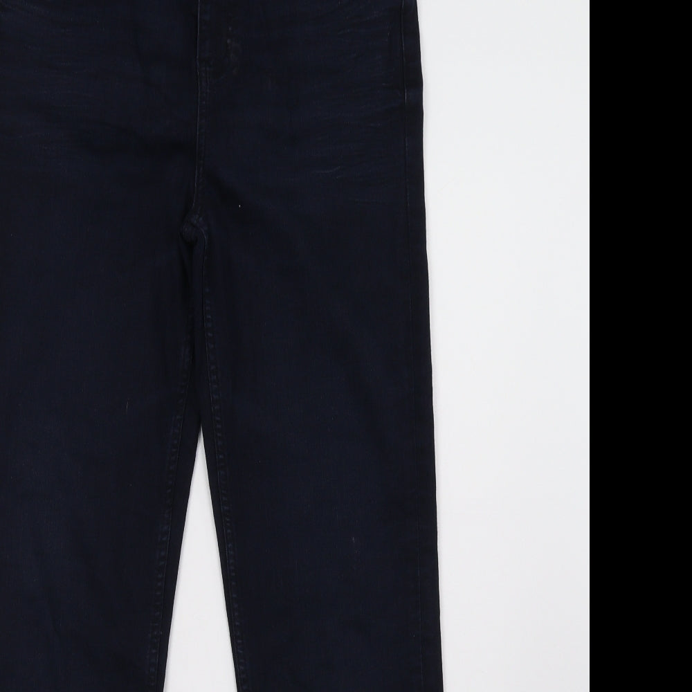 Marks and Spencer Womens Blue   Straight Jeans Size 12 L32 in