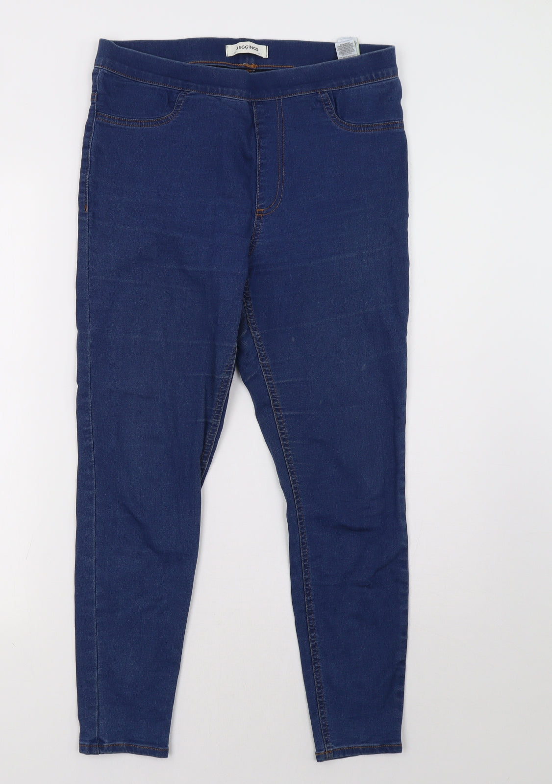 Marks and Spencer Womens Blue   Jegging Trousers Size 12 L28 in