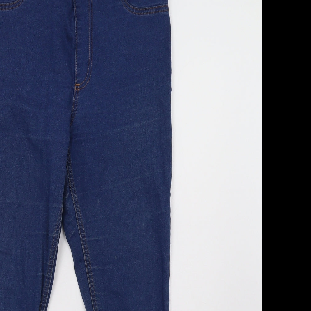Marks and Spencer Womens Blue   Jegging Trousers Size 12 L28 in