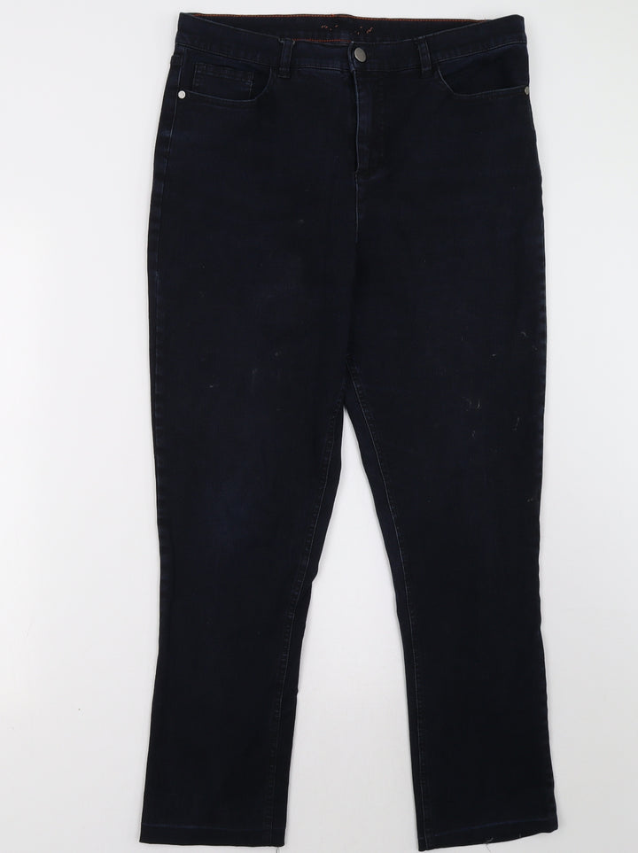 Preworn Womens Blue Straight Jeans Size 10 L30 in