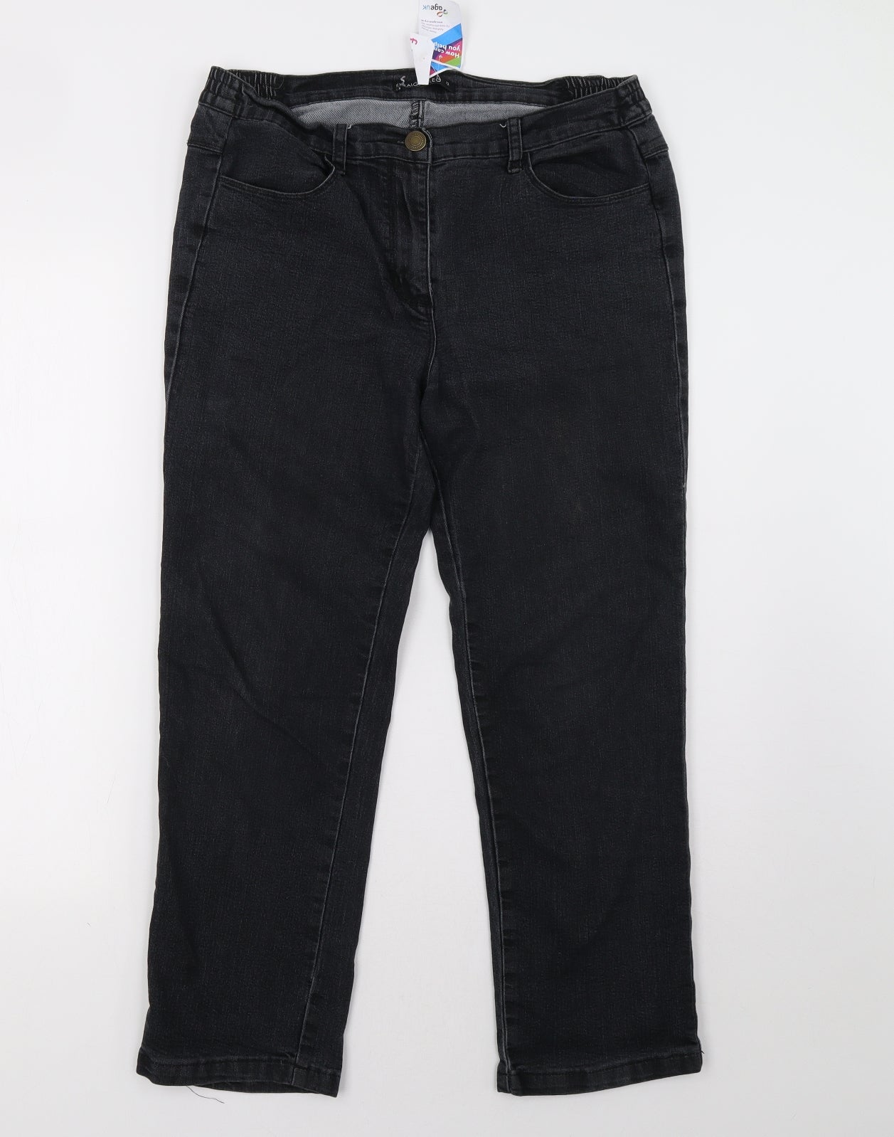 bonmarch Womens Grey   Straight Jeans Size 12 L28 in