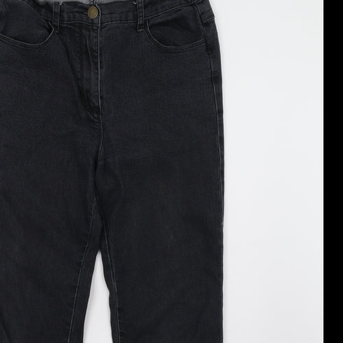 bonmarch Womens Black   Straight Jeans Size 12 L28 in