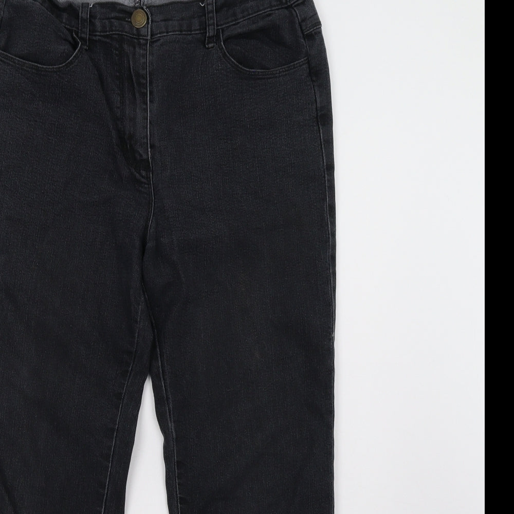 bonmarch Womens Black   Straight Jeans Size 12 L28 in