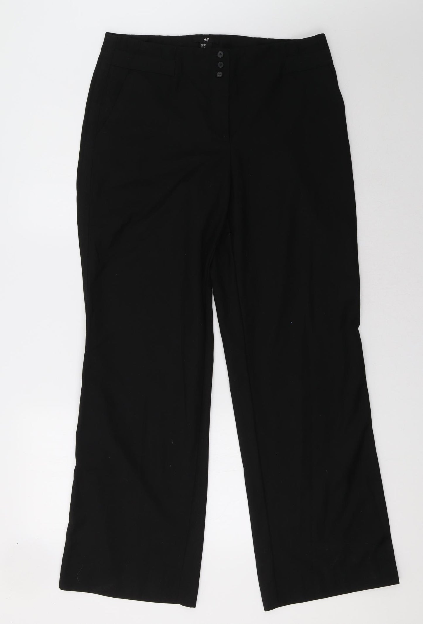 H&M Womens Black   Trousers  Size 34 L32 in