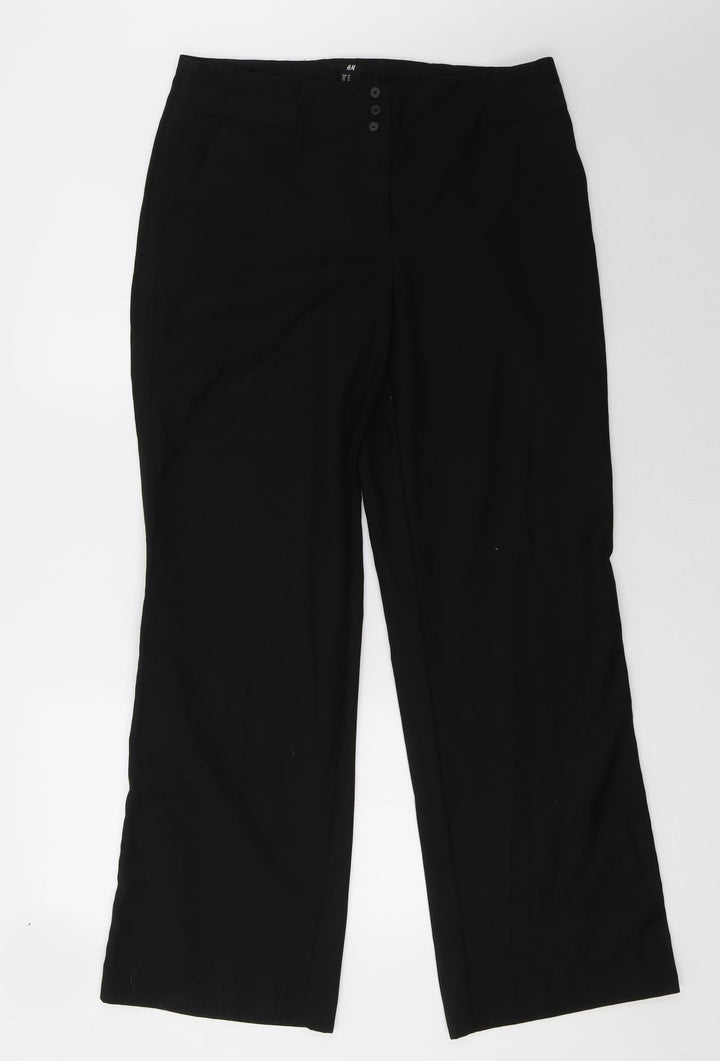 H&M Womens Black   Trousers  Size 34 L32 in