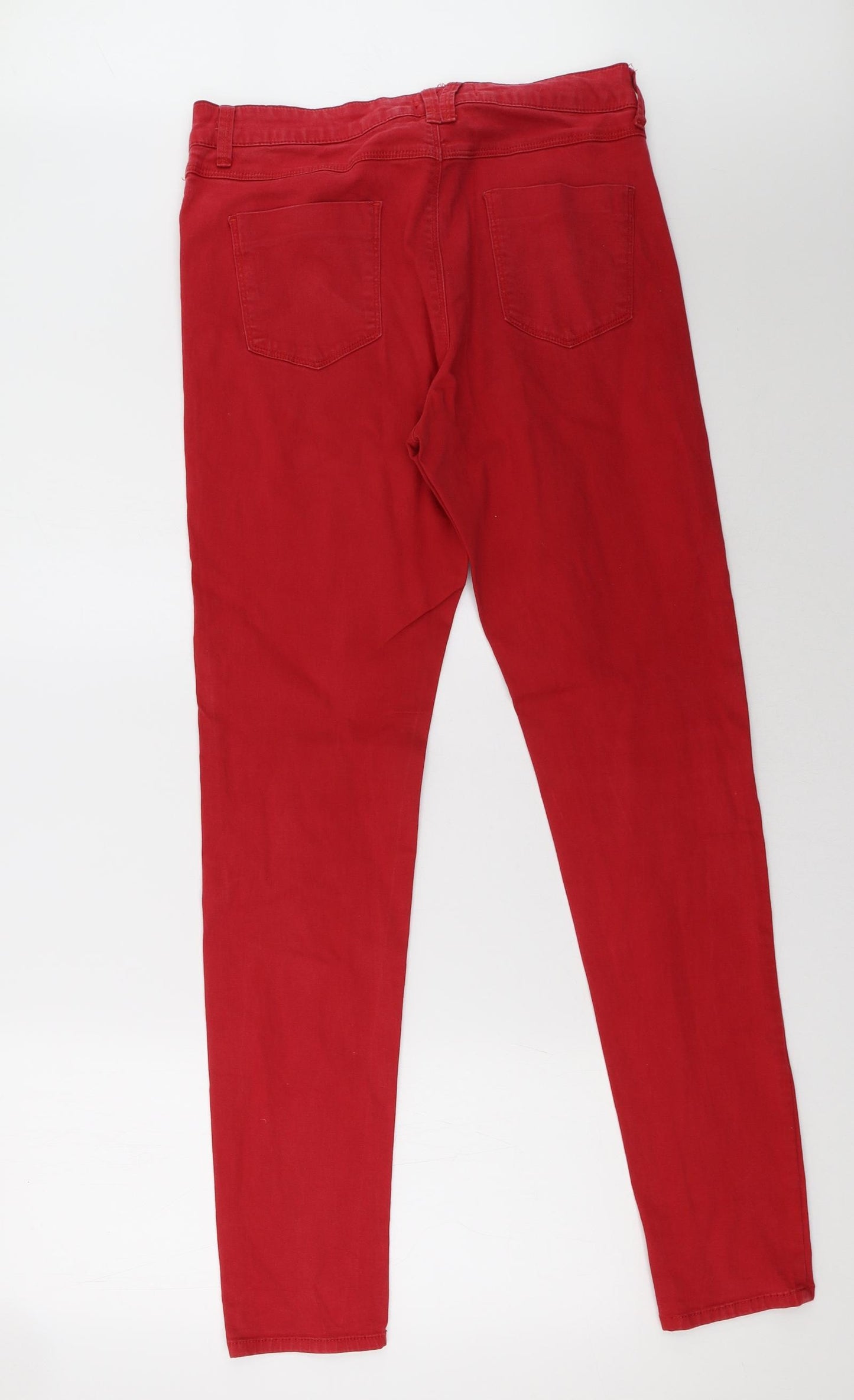 Marks and Spencer Womens Red   Straight Jeans Size 14 L34 in