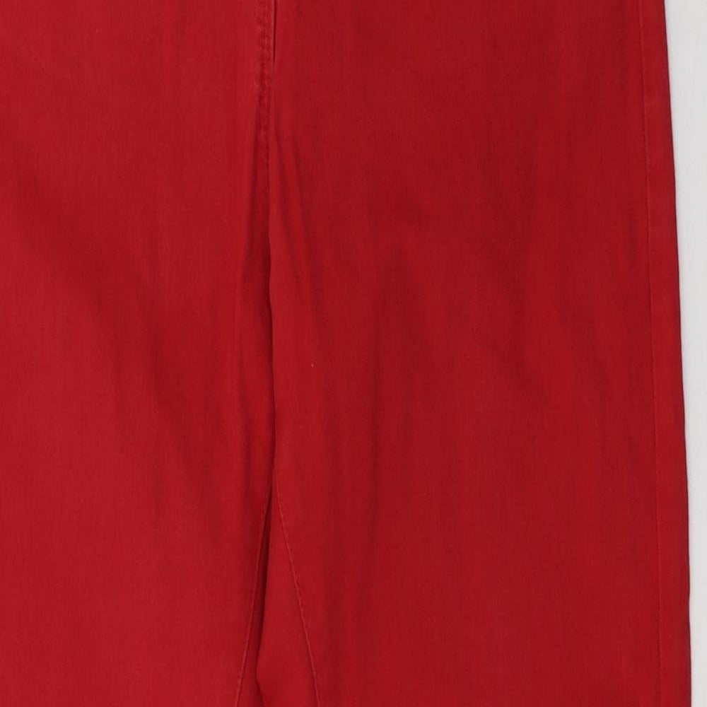 Marks and Spencer Womens Red   Straight Jeans Size 14 L34 in