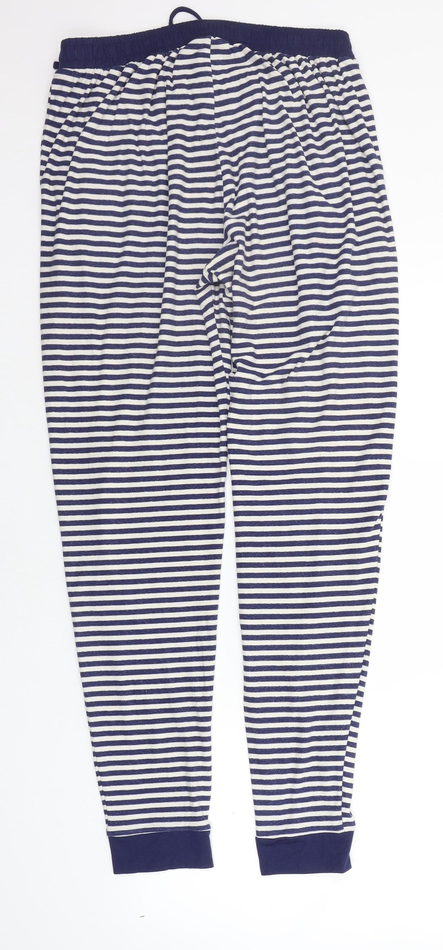 Primark Womens Blue Striped  Top Pyjama Pants Size S