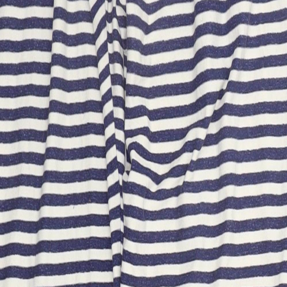 Primark Womens Blue Striped  Top Pyjama Pants Size S