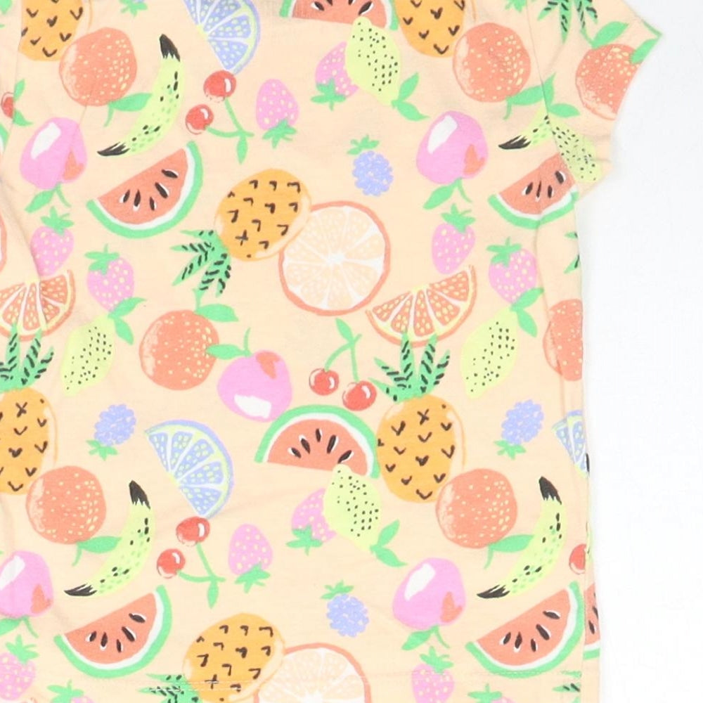 F&F Baby Beige Geometric  Basic T-Shirt Size 18-24 Months  - fruit