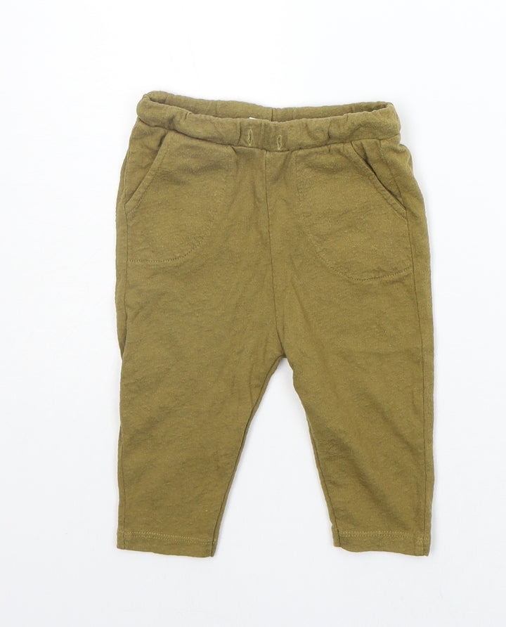 Zara Baby Brown   Jogger Trousers Size 6-9 Months