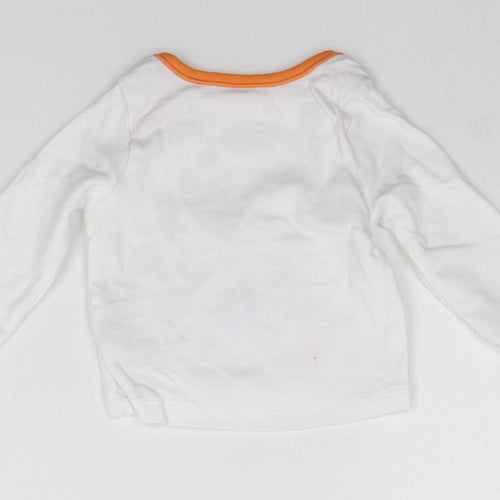 Nutmeg Baby White   Basic T-Shirt Size 6-9 Months  - ANIMALS