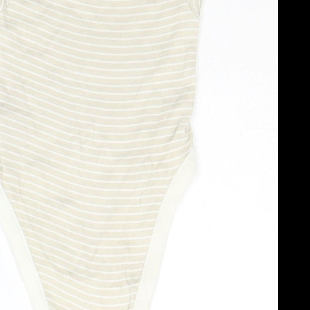 George Baby Beige Striped  Babygrow One-Piece Size 6-9 Months