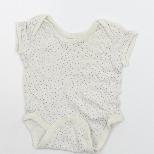 George Baby Beige Polka Dot  Babygrow One-Piece Size 6-9 Months