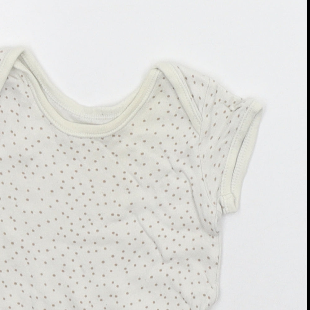 George Baby Beige Polka Dot  Babygrow One-Piece Size 6-9 Months