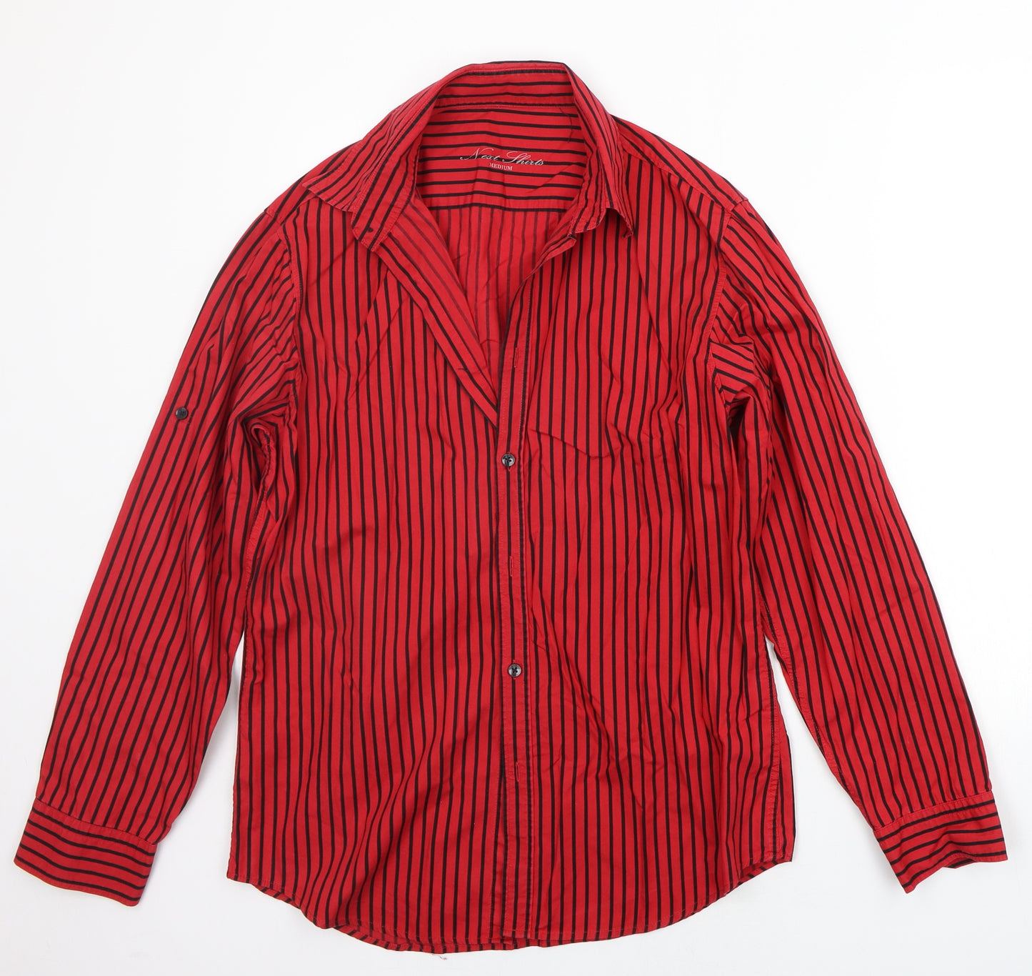 NEXT Mens Red Striped   Button-Up Size M