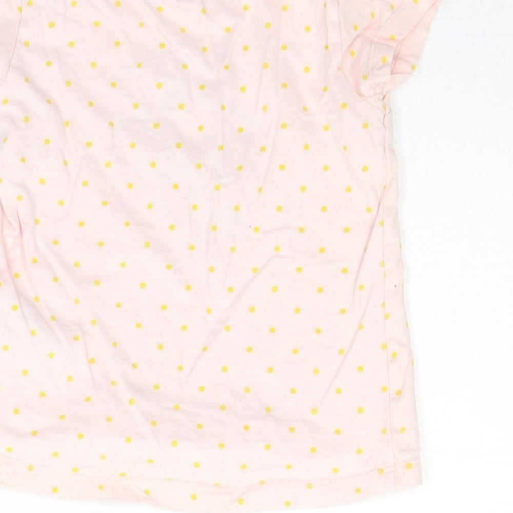 Primark Baby Pink Striped  Basic T-Shirt Size 12-18 Months  - flowers