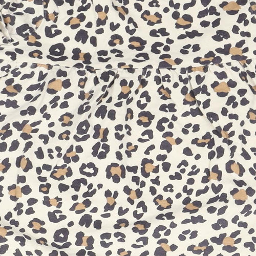 George Baby Beige Animal Print  T-Shirt Dress  Size 12-18 Months
