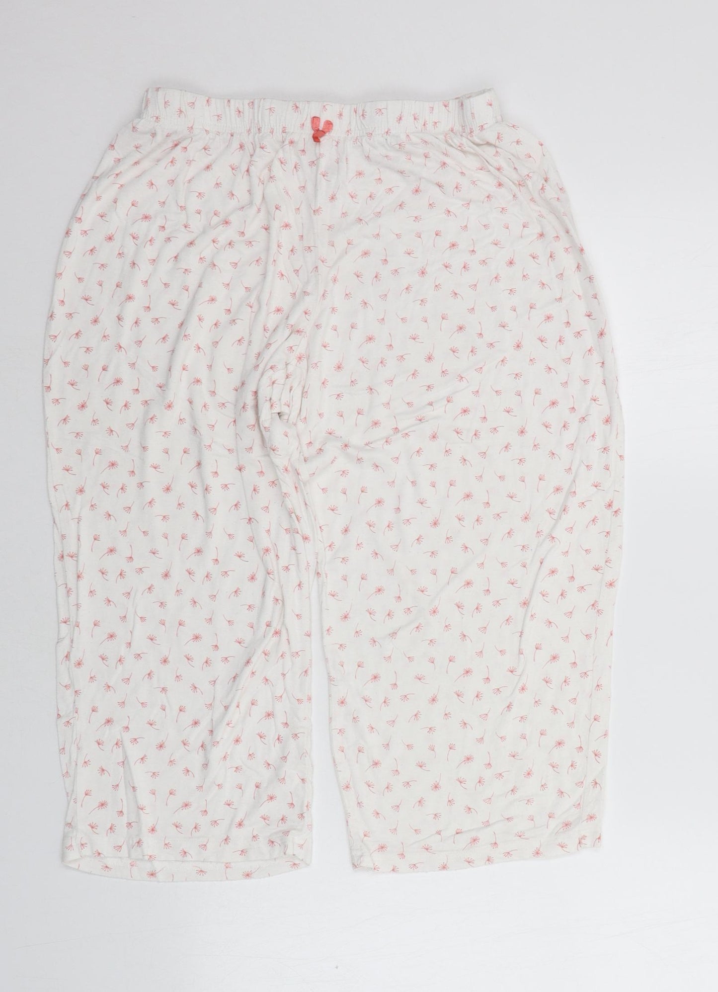 George Womens White Geometric  Top Lounge Pants Size 12