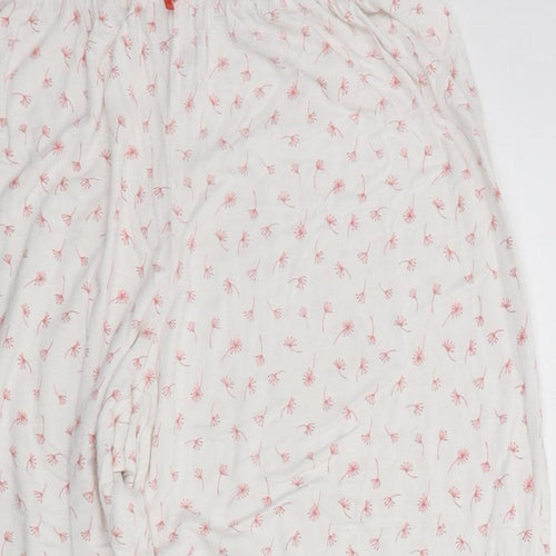 George Womens White Geometric  Top Lounge Pants Size 12