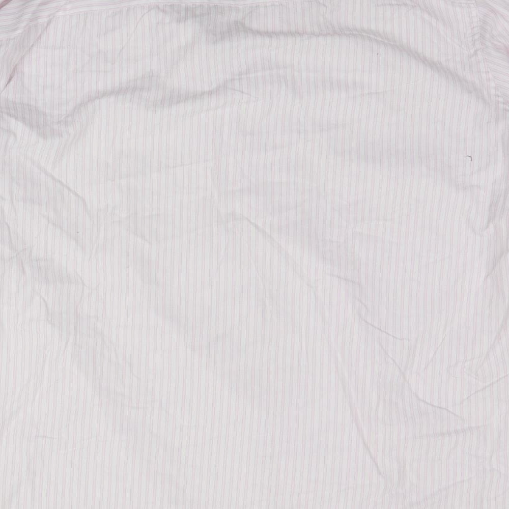 Burton Mens Pink Striped   Button-Up Size 19