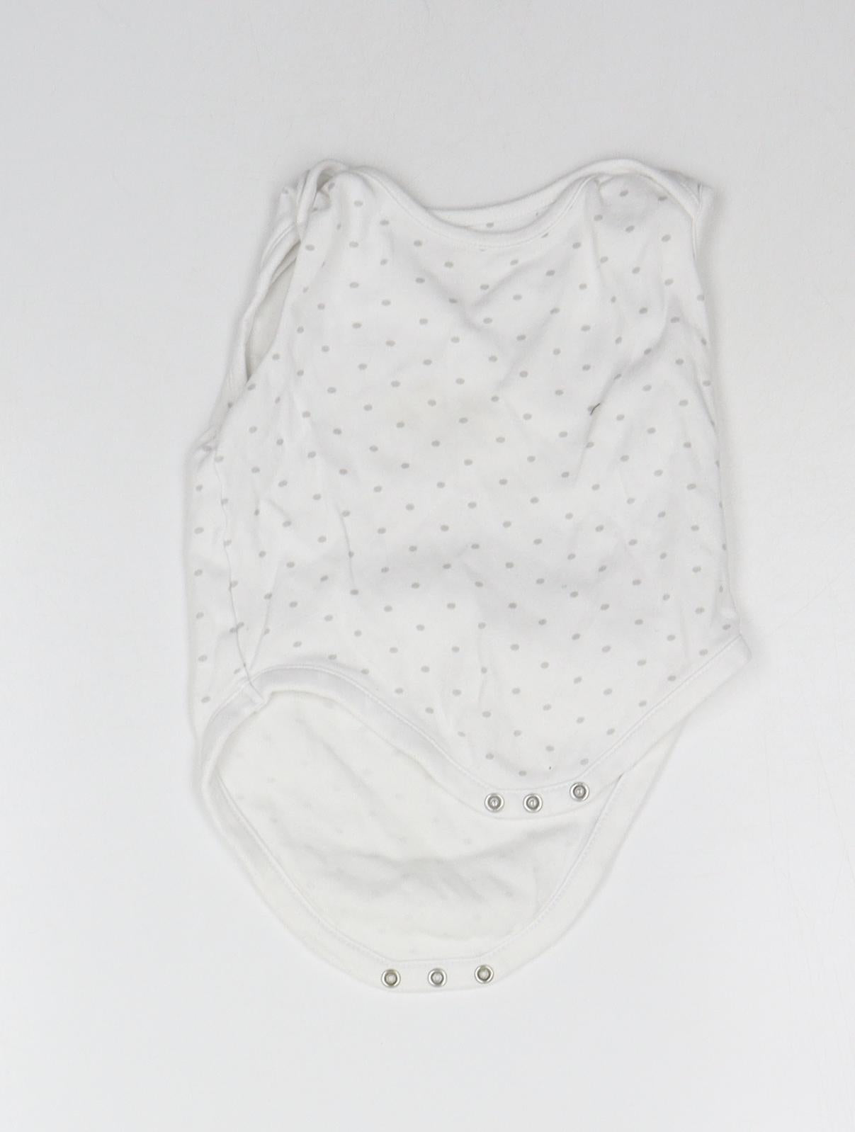 Very Baby White Geometric  Babygrow One-Piece Size 12-18 Months