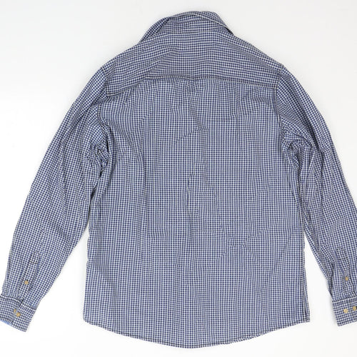 Livergy Mens Blue Check   Button-Up Size L