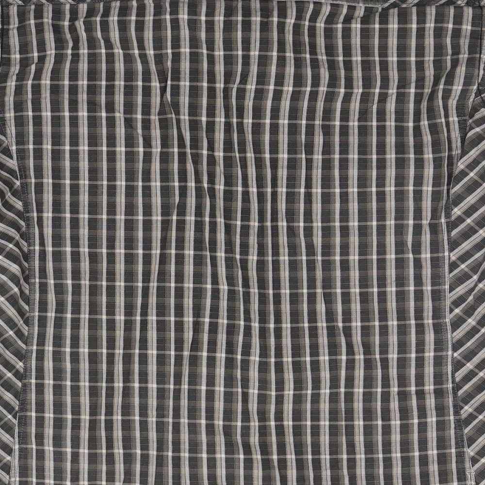 NEXT Mens Green Striped   Button-Up Size L