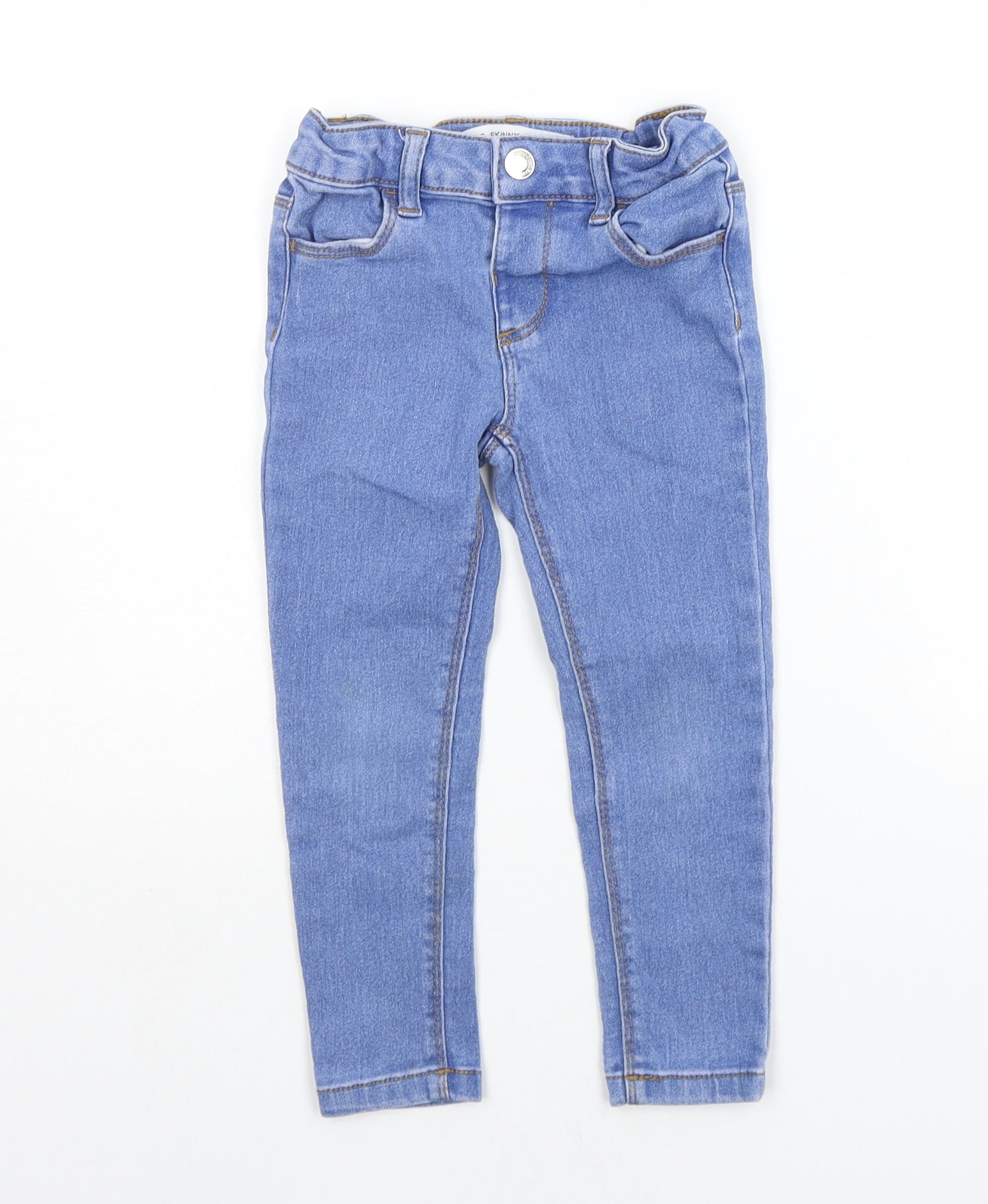 Denim & Co. Girls Blue   Straight Jeans Size 3-4 Years