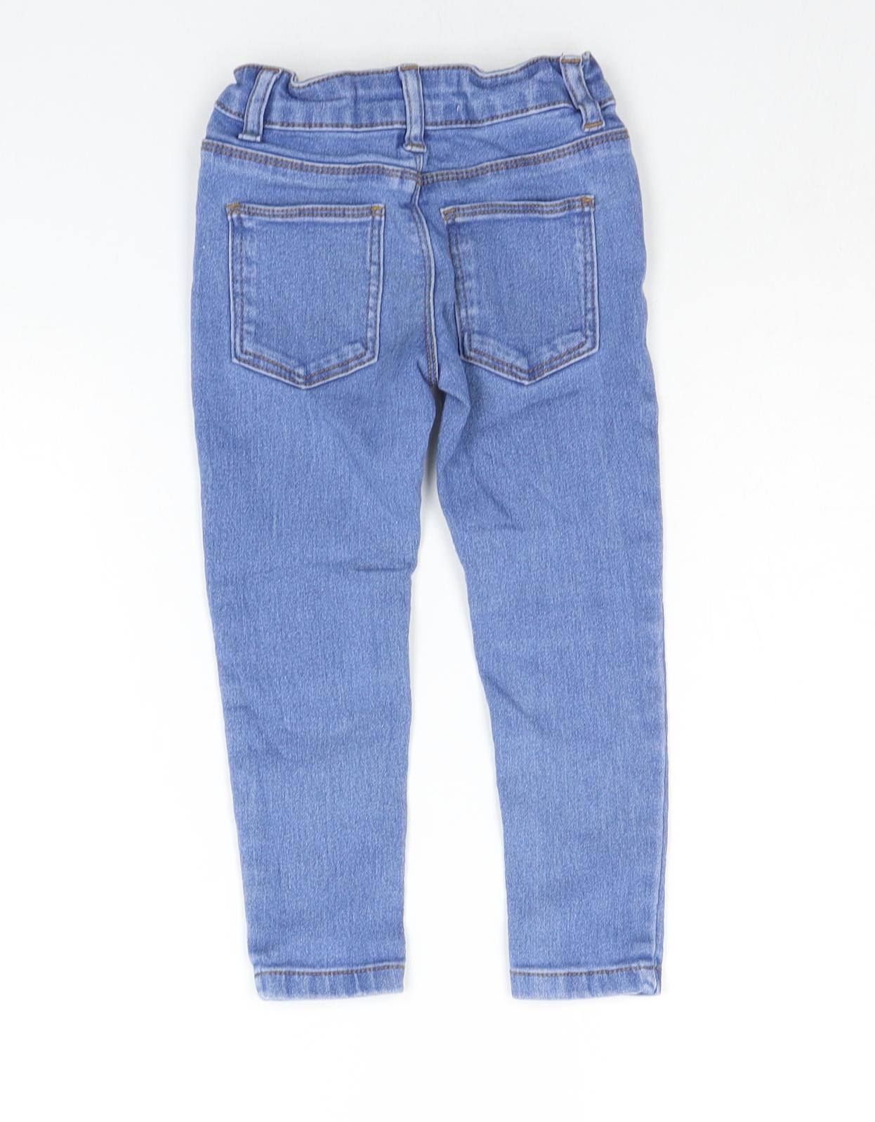 Denim & Co. Girls Blue   Straight Jeans Size 3-4 Years