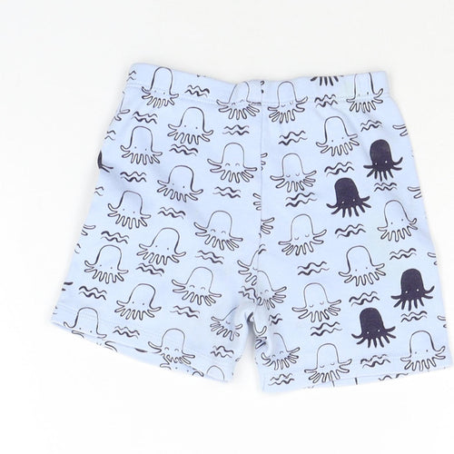 F&F Baby Blue   Cropped Trousers Size 9-12 Months  - squids