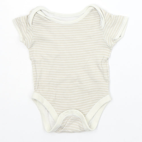 George Baby Beige Striped  Babygrow One-Piece Size 6-9 Months