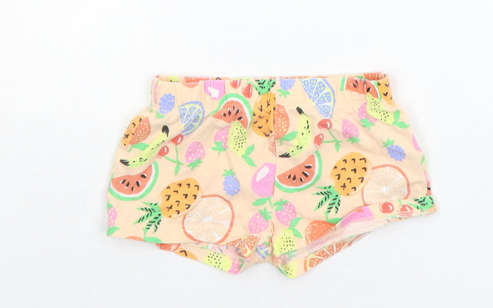 F&F Baby Orange Geometric  Cropped Trousers Size 18-24 Months  - fruit
