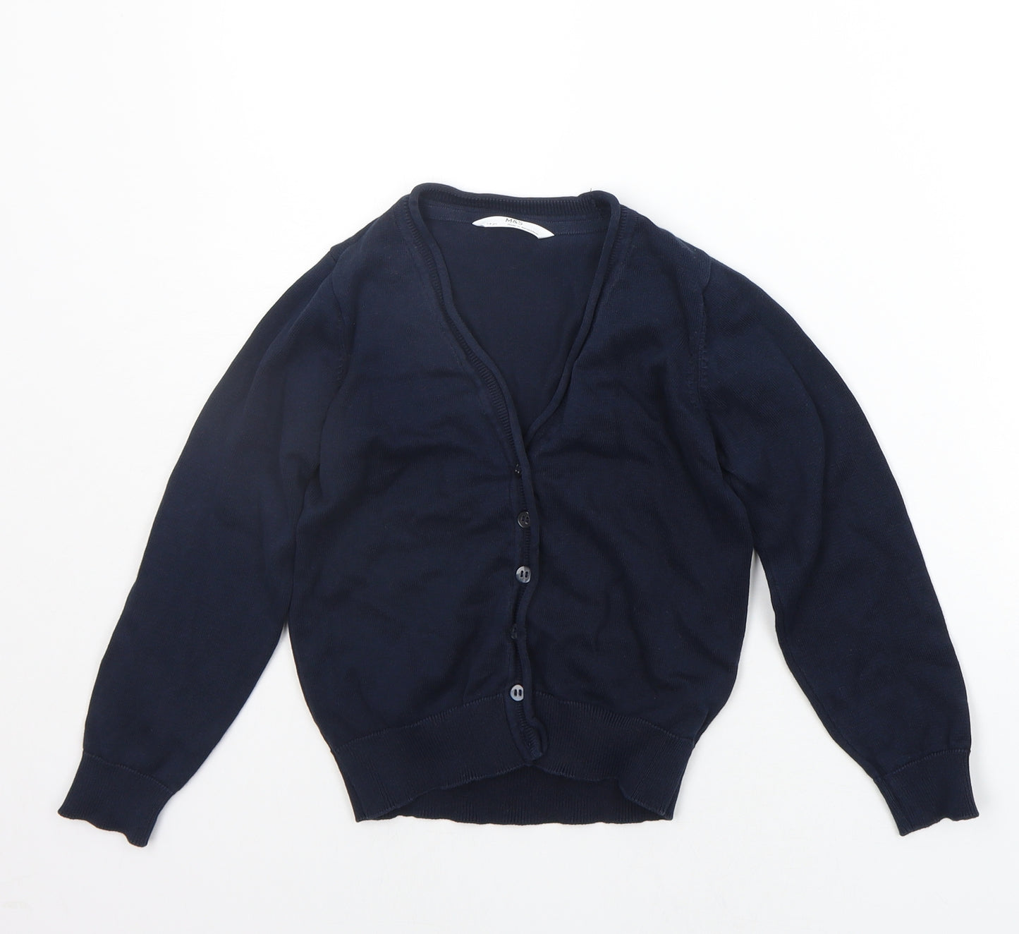Marks and Spencer Girls Blue   Cardigan Jumper Size 7-8 Years