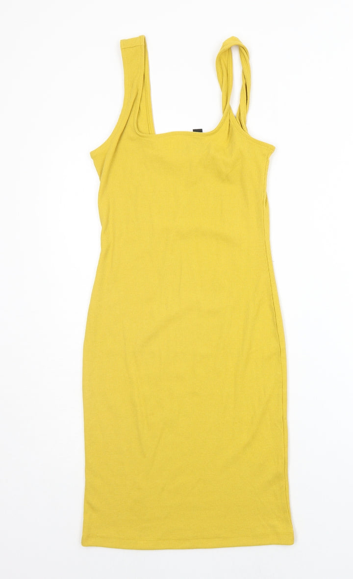 New Look Womens Yellow A-Line Size 6
