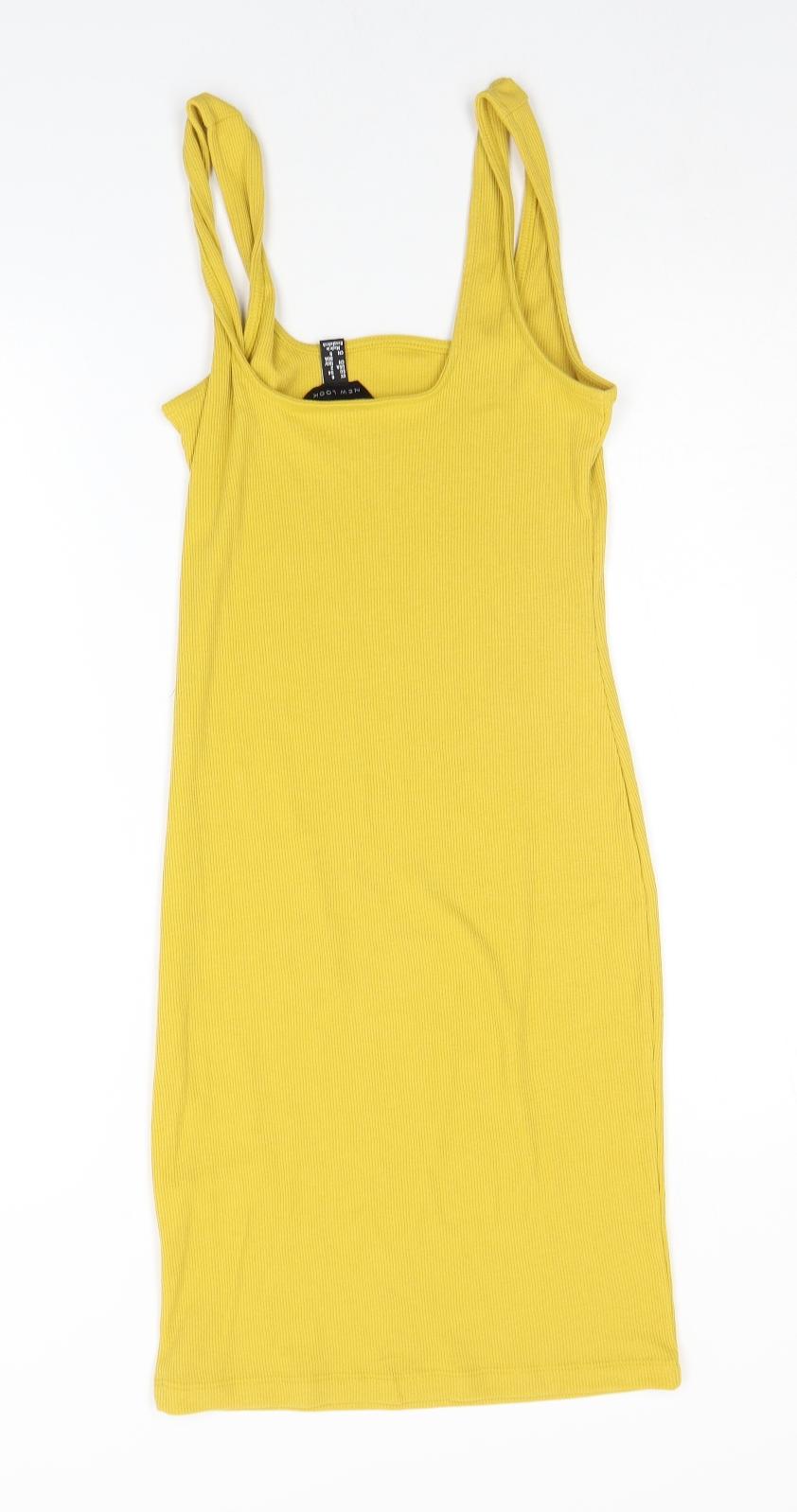 New Look Womens Yellow   A-Line  Size 6
